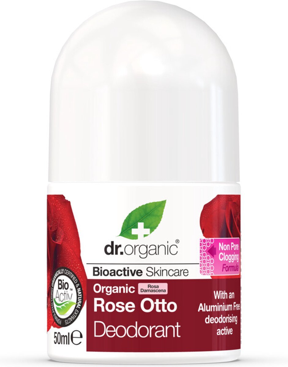 Dr. Organic Rozen Deodorant - 6x 50 ml - Voordeelverpakking