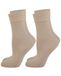 Nur Die Set van 2 comfortabele bamboesokken voor dames, zachte comfortabele boord, bamboesok, beige-grijs, 42