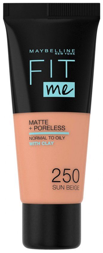 Maybelline New York Fit Me Matte + Poreless Foundation - 250 Sun Beige - 30ml