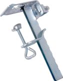 Lesli Living Parasolhouder - voor balkon - zilver - metaal - D3,8 cm -