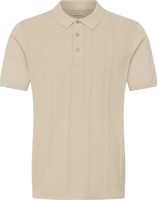 Blend BHBARON POLO NOOS Heren Gebreide Truien M Katoen Oyster Gray