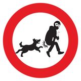 Ambiance Sticker Zelfklevend waarschuwingsbord, zelfklevend, voor waakhond, gelamineerd, gelamineerd, water- en uv-bestendig – let op de hond en rond – 20 cm ø