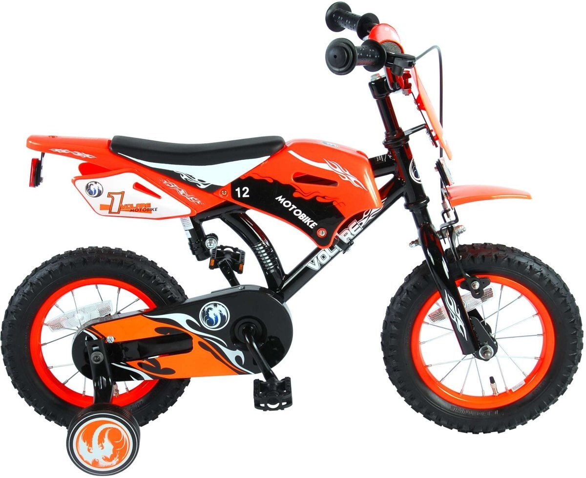 Volare Motorbike Kinderfiets - Jongens - 12 inch - Oranje