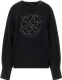 Guess Dames sweatshirt met lange mouwen Kate 4G Zwart M