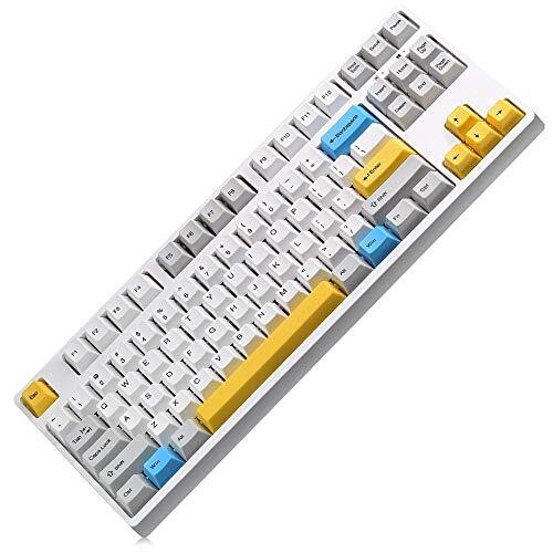 FANGCHENG keycaps 87 Key Mechanical Gaming Keyboard PBT Keycaps rubber