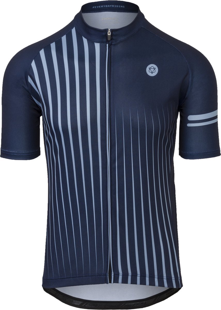 AGU Faded Stripe Fietsshirt Essential Heren - Blauw - XL
