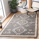 Safavieh Geometrisch tapijt, Kelim Collectie, Zwart en Ivoor, 160 x 230 cm