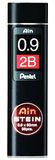 Pentel Ain STEIN C279 fijne vulling, 36 vullingen per doos, 0,9 mm, hardheidsgraad 2B (1 doos)
