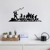 Stijlvol zwart decoratief metalen wandaccessoire, 30 x 70 cm