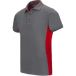 VELILLA - Poloshirt tweekleurig korte mouwen 180 g/m² 105504 heren, grijs-rood, XL
