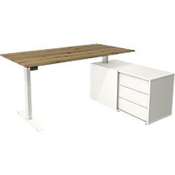 Kerkmann Zit-sta-bureau 10216455 Melamine Eiken Wit