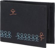 oxmox New Cryptan RFID Protect Pocketbörse Jumping Jack Print Cyan Black zwart