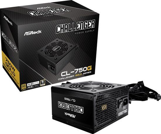 Asrock Challenger CL-750G - Voeding - 750 Watt - 80 Plus Gold