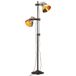 Syfax Vloerlamp met 2 lampenkappen E27 meerkleurig