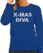 Bellatio Decorations Shoppartners Bv Kersttrui Christmas Diva - Dames - Blauw - S