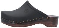 Berkemann Dames en Heren clogs Natur-Toeffler zwart Leer Hout 37.5