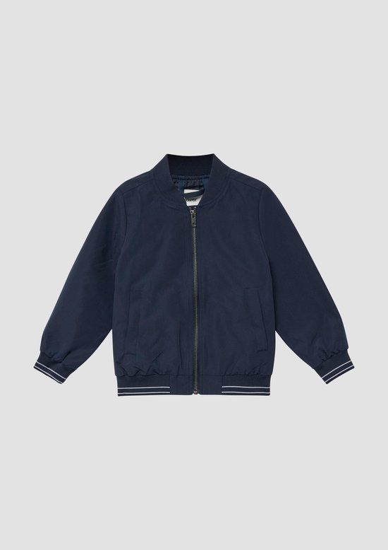 s.Oliver Kinderen Navy Polyester Regular Fit Opstaande kraag Effen Lange mouw Bomberjack