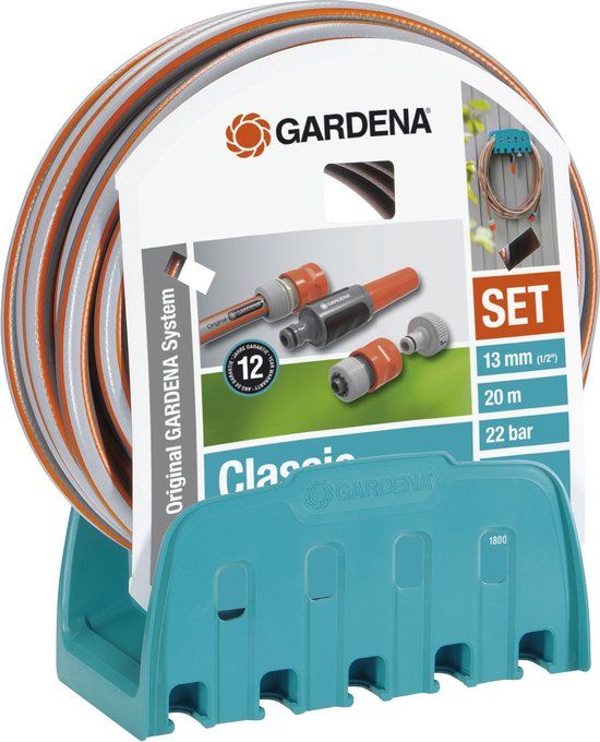 GARDENA Muurhouder Met Slang Tuinslang - 20 Meter - 13 mm