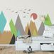 Ambiance Sticker Kinderstickers van Scandinavische bergen van Agnieszka, 80 x 120 cm