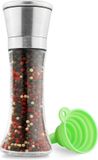 OEM Shenzhen Haorui Industrial Technology Co., Ltd. Groot formaat zout- en pepermolen - zwarte peper kruidenshakers - navulbare handleiding - roestvrijstalen deksel - verstelbare grofheid - glasmateriaal - voor huis keuken barbecue.