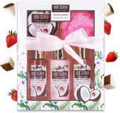 BRUBAKER Cosmetics Bad- en Doucheset Kokos- en Aardbeiengeur- 5-delige Cadeauset