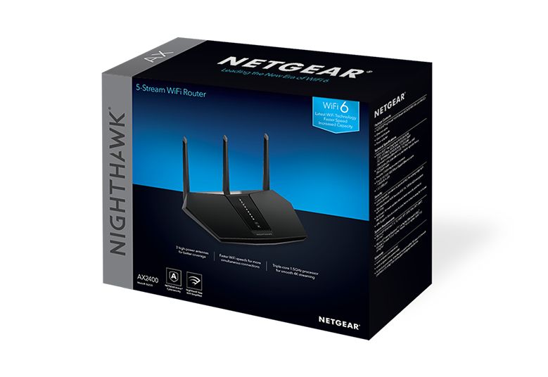 NETGEAR Nighthawk AX2400 WiFi 6 Router (RAX30) - Dual-Band - Gigabit Ethernet - USB 3.0