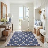 Safavieh Outdoor tapijt CY6914 geweven blauw/beige 120 X 180 cm