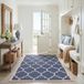 Safavieh Outdoor tapijt CY6914 geweven blauw/beige 120 X 180 cm
