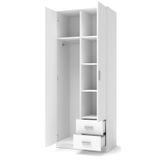 Home Style Icecat Kledingkast Lima 80 cm breed in hoogglans wit