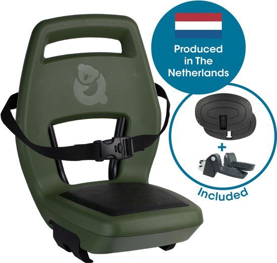 Qibbel Junior 6+ Fietsstoeltje Achter Bagagedrager - Magic Green