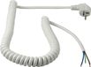 as - Schwabe 70423 Spiraalkabel/Aansluitkabel met Schuine Stekker, 230 V, 1 meter Kabellengte, Wit