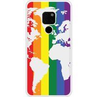 Bedrukt siliconen hoesje compatibel met Mate 20 Map LGBT