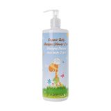 Azeta Bio, Lavage corps et cheveux bio pour enfants, 2-en-1, dès la naissance, 500 ml