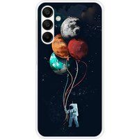 Cosmonaute aux ballons Bedrukt siliconen hoesje compatibel met Samsung Galaxy A15