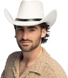 Boland - Bronco cowboyhoed wit - 59 cm - Polyester - Unisex - Volwassenen