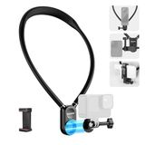 NEEWER Magnetische nekhouder compatibel met GoPro Hero 13 12 11 MAX DJI Action 4 Insta360 15 Pro Max Samsung S23, Quick Release Flexibele POV Action Camera Neck Mount Adapter & Houder, GP15