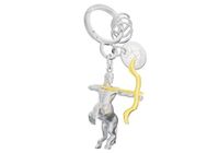 METALMORPHOSE - Sleutelhanger Bedels Sterrenbeeld Boogschutter - Sterrenbeeld Boogschutter - Cadeau voor heren, dames en kinderen, Zilver, Eén maat