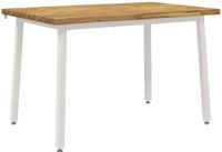 vidaXL Eettafel Massief Acacia Hout Wit Rechthoekig 110 x 55 x 75 cm