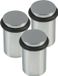 AMIG Deurstopper/deurbuffer - 3x - D28mm - inclusief schroeven - verchroomd