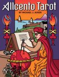 Allcento Tarot 100 Tarot Cards with Whimsical Art and Black Painted Edges, Zodiac and Triumph Cards, 144-Page Illustrated Guidebook, Black, Red, Blue, Orange, Purple