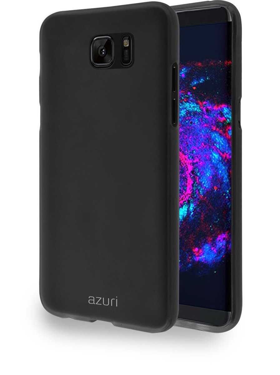 Azuri flexibele cover met sand texture - zwart - voor Samsung Galaxy S8