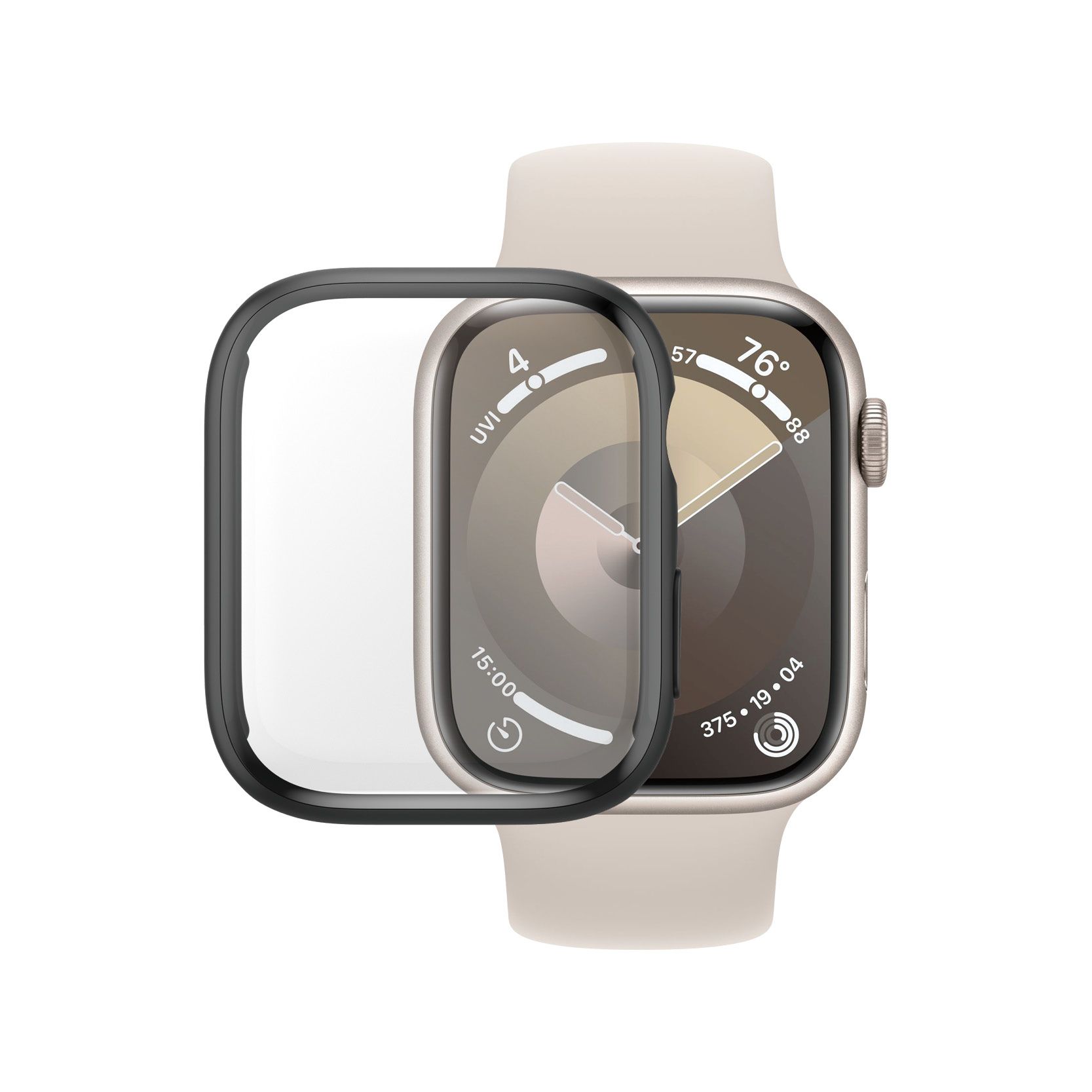 PanzerGlass Apple Watch 45mm Full Body Case - Tempered Glass - Transparent