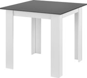 en.casa Eettafel Algermissen vierkant 80x80x76 cm donkergrijs en wit