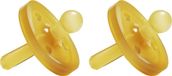 Natursutten rubberen fopspeen - 0-6 maanden - Rond Schild - Kers Tuit - 2 stuks
