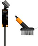 Fiskars Quikfit™ Brosse à mauvaises herbes avec manche - Brosse à joints - Grattoir à mauvaises herbes avec manche 145cm