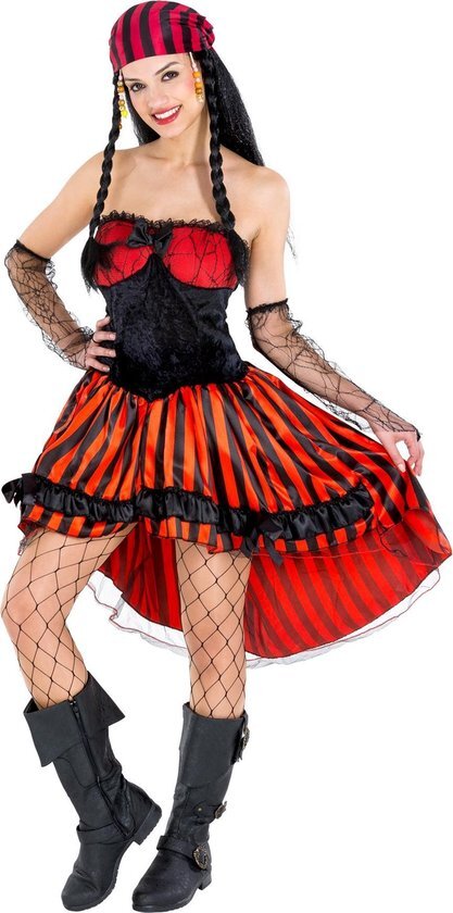 Tectake dressforfun - vrouwenkostuum piraat Elizabeth M - verkleedkleding kostuum halloween verkleden feestkleding carnavalskleding carnaval feestkledij partykleding - 300687