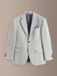 Next Heren Signature Nova Fides Blazer van wolblend met visgraatmotief - Grijs
