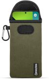 MobyDefend Hoesje - Geschikt voor Xiaomi Redmi Note 13 Pro 5G - Neopreen Pouch Met Karabijnhaak - Insteek - Riemlus - Groen