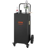 VEVOR 30 gallon brandstof Caddy, Gas opslag tank & 4 wielen, met Manuel Transfer Pomp, Benzine Diesel Brandstof Container voor Auto's, Grasmaaiers, ATV's, Boten, Meer, Zwart