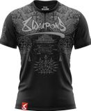 8 WEAPONS Muay Thai T-Shirt T Yantra Zwart Grijs - XL